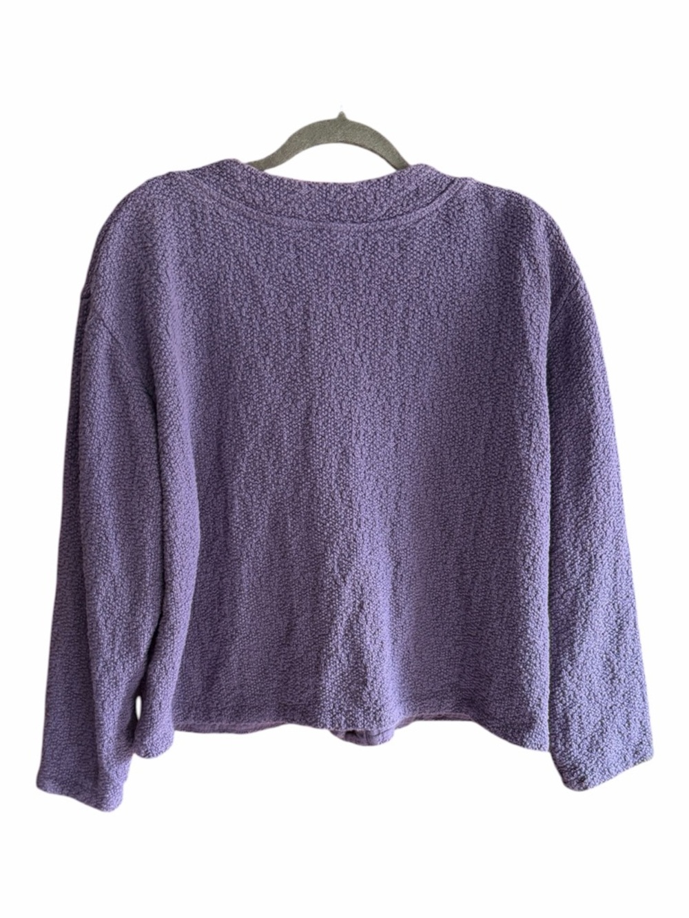 CMC COLOR ME COTTON Chunky Knit Cardigan Sweater Purple Y2K M - Picture 3 of 8